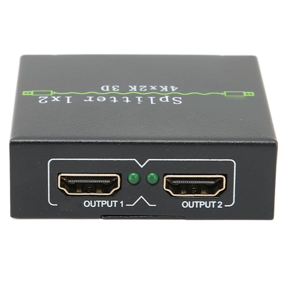 HD Multimedia Interface Splitter 1 in 2 Out 4K 30Hz Aluminium Alloy Screen Splitter 100‑240VEU Plug