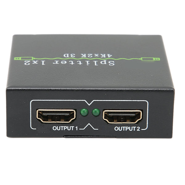 HD Multimedia Interface Splitter 1 in 2 Out 4K 30Hz Aluminium Alloy Screen Splitter 100‑240VAU Plug