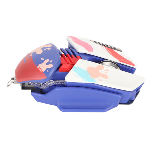 Bluetooth-mus Bluetooth 5.0 3.0 2.4GHZ 3-modus tilkobling Stille 4 justerbar DPI RGB oppladbar spillmus for PC Blå
