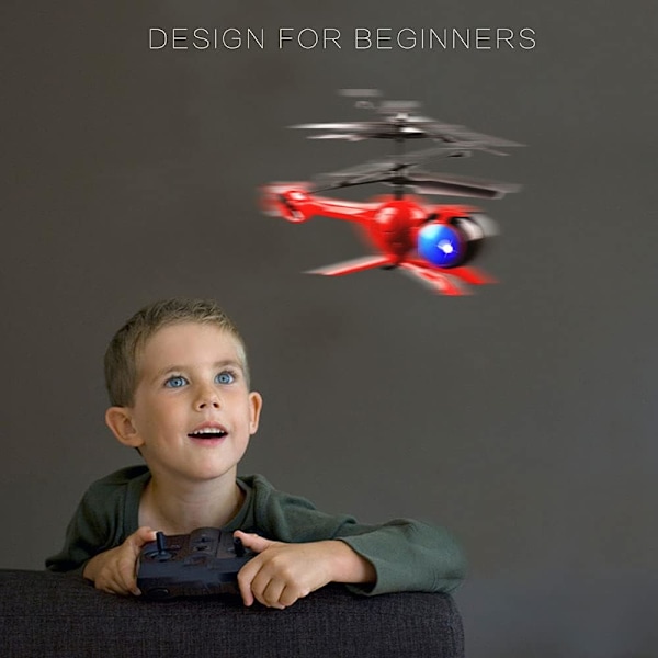 Ladespor Mini RC Fly 3-kanals Tegneserie RC Helikopter Simulering Fly med Lys Barnegave Barn Flygende Leke