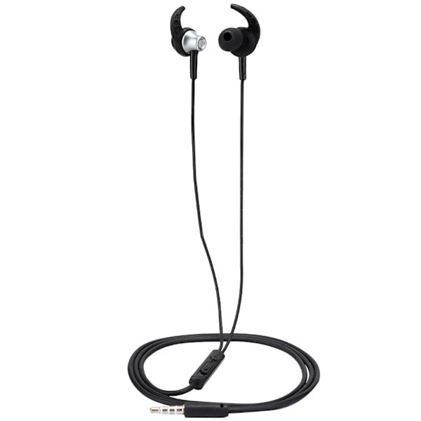 JY-358 Subwoofer Ear-Hanging 3.5mm Smartphone Computer Sports Wired Earphone Headsets (Black)