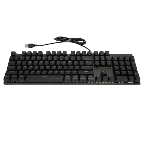 Mekanisk tangentbord i fullstorlek, 104 tangenter, USB-anslutet speltangentbord med numeriskt tangentbord, röd brytare för Windows, svart