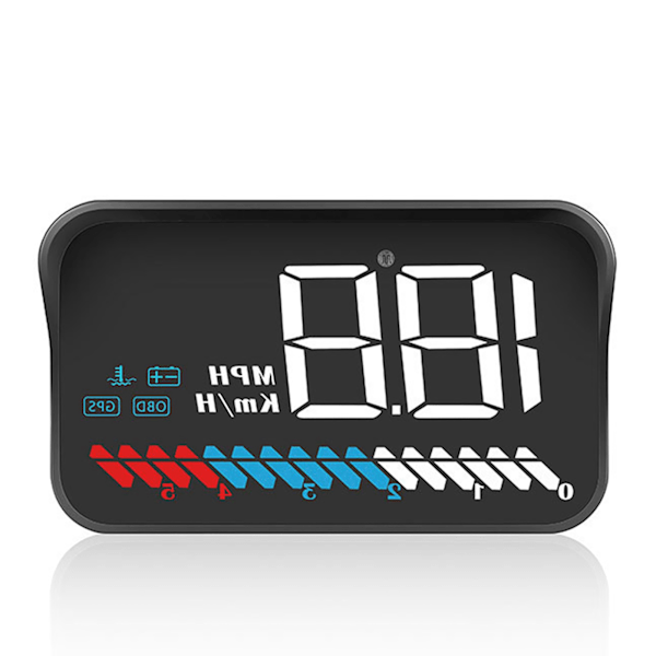 Head Up Display LED-hastighetsmätare Färgprojektion Hastighetsvarning M7 med GPS OBD-läge