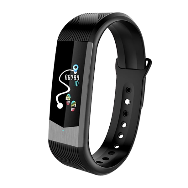 Business Fashion Farve Skærm Smart Armbånd Skridttæller Hjertefrekvens Overvågning (Sort)