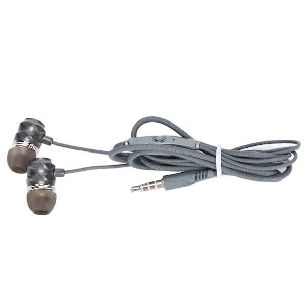 JY‑074 Langalliset kuulokkeet Stereo Bass Noise Canceling Isolating Earphones with Microphone for IOS for AndroidGrey