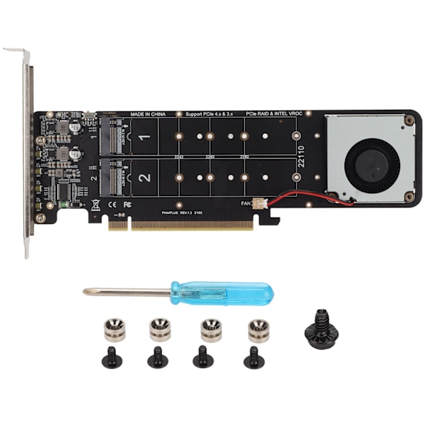 PCIE-udvidelseskort Guldbelægningsproces Dobbeltsidet Varmeafledning LED-indikator Computertilbehør PH44 PLUS