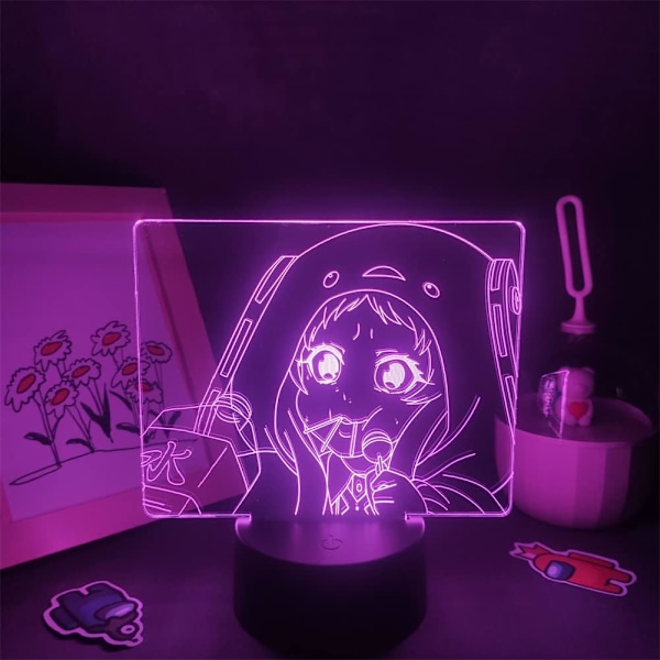 3D LED Lampe Anime Kakegurui Kompulsiv Spiller Yomoduki Runa Nattlys for Hjemmerom Dekor Illusionslys Gutter og Jenter Festivalgaver