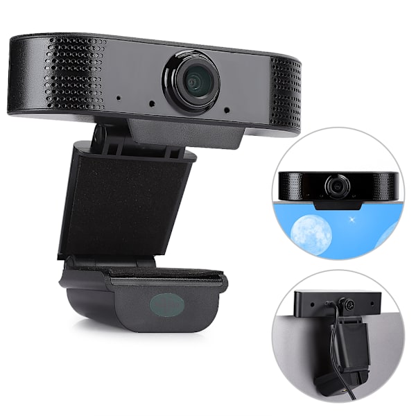 1080P HD webbkamera USB digitalkamera med mikrofon för direktsändning videosamtal konferensarbete