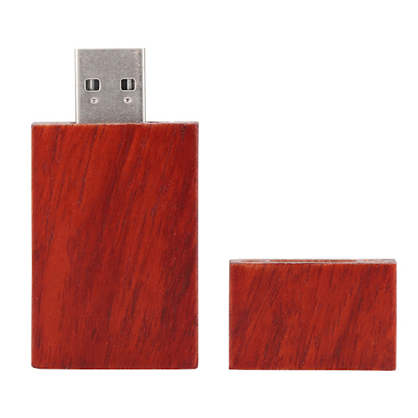Palissander Tre U-disk USB 2.0 Flashminne Lagringspinne Med Boks U Disk 8GB