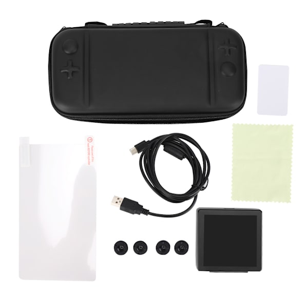 Kätevä kannettava pelikonsolin kantolaukku korttirasialla ja latausjohdolla Nintendo Switch Litelle