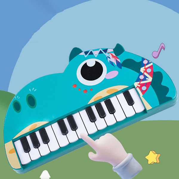 Barn Piano Tangentbord 22 Tangenter Cartoon Multifunktionell Småbarn Piano Leksak Tangentbord för Pojkar och Flickor