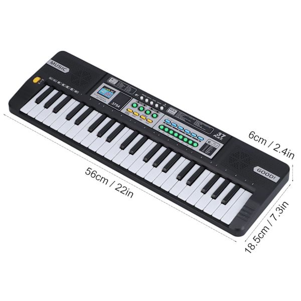 Elektronisk piano for barn - 37 tangenter - Mini bærbar keyboard for nybegynnere å lære musikk