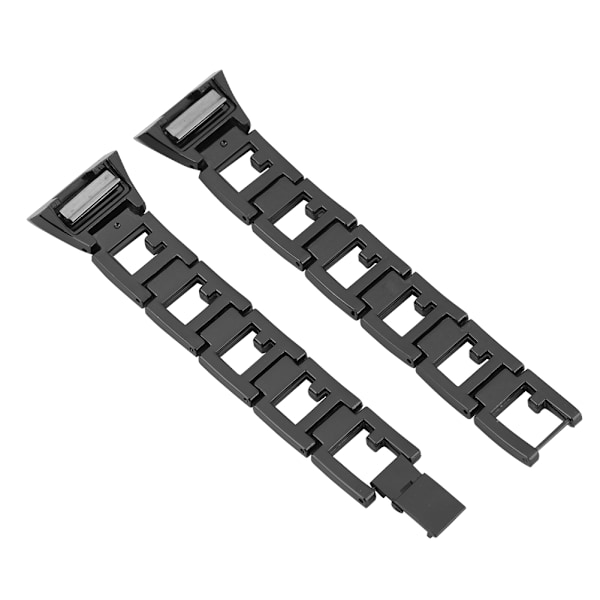 Metal Justerbar Rem til Fitbit Charge 2 med Rhinestone-rem i Sort
