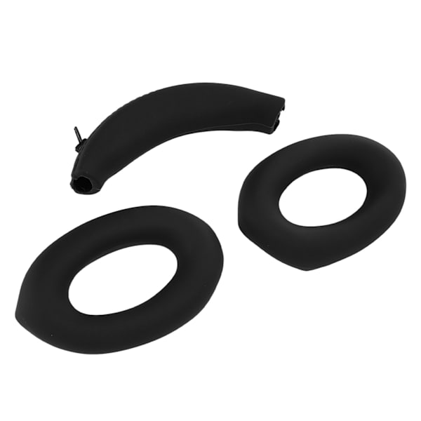 Öronkuddar Huvudband Pad Set Ersättning Silikon Hörlurar Skyddande Överdrag för WH‑1000XM4 WH‑1000XM3 Hörlurar Svart