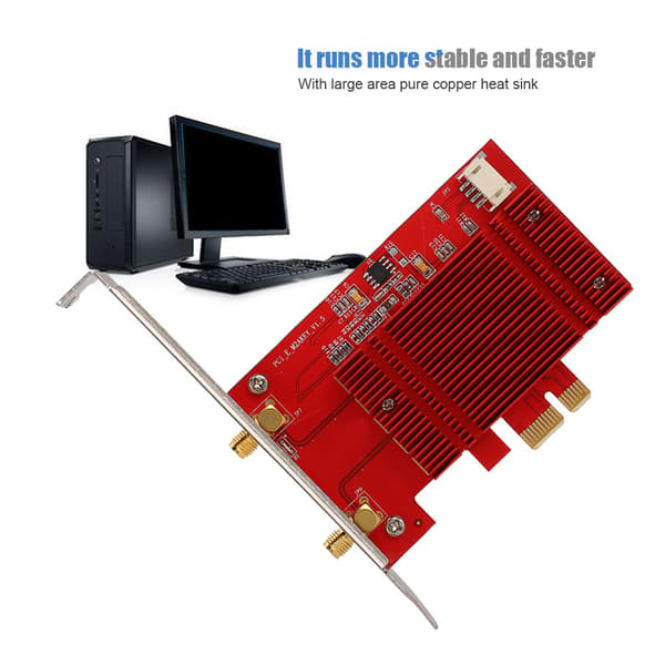 Til Intel 8265AC Bluetooth 4.0 PCI-E Desktop Trådløst netværkskort med 8DBi antenne