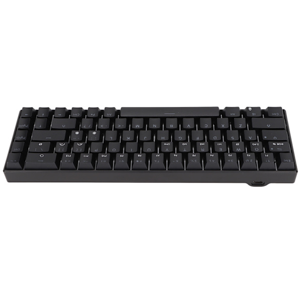 Trådlöst 2,4 G mekaniskt tangentbord svart 68 tangenter RGB dynamisk bakgrundsbelysning trådlöst spel tangentbord för Windows svart switch
