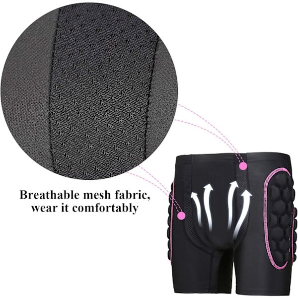 Vadderade Shorts för Snowboard, Skidåkning för Kvinnor och Män, Skridsko-Bakdelsskydd, Stötdämpande Byxor Shorts Höftskydd S