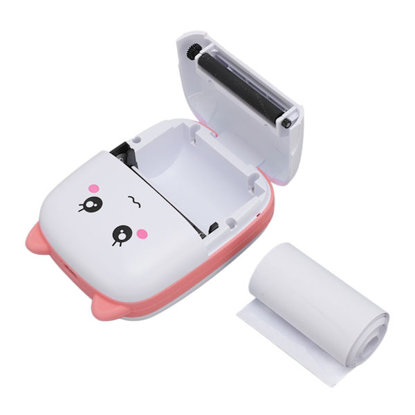 Mini Termisk Skriver Bærbar Bluetooth Lommetelefon Skriver for Studenter Feil Spørsmål Bilder Rosa