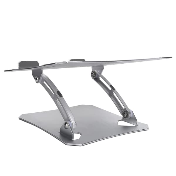Justerbart bärbart laptopstativ, skrivbordsstativ för bärbar dator, surfplatta, kylbas, silver