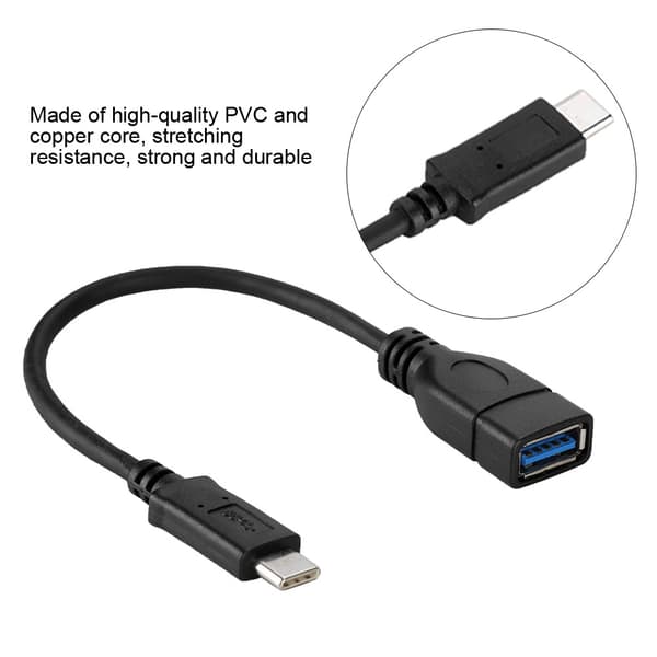 USB OTG 3.1-kabel Type C-adapter OTG-datakonverter ladekabel (20 cm)