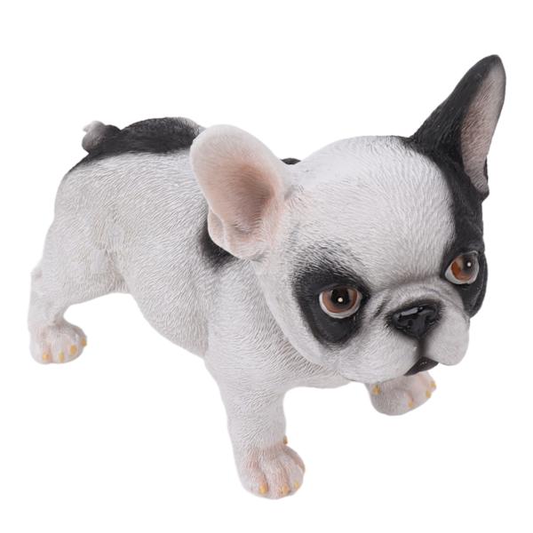 Trädgård Bulldog prydnader harts färgfast härlig utomhus Bulldog harts staty för heminredning stående liten Bulldog
