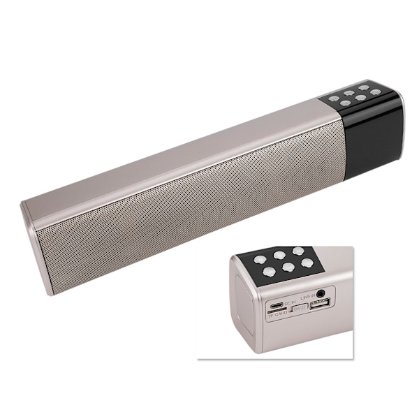 HiFi-ympäröivä ääni Bluetooth-soundbar FM-radio TF-musiikkisoundbar subwooferilla - Kulta