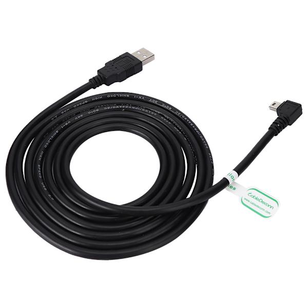 2 st 1,8 m Mini USB till USB Vinklad Kabel för Mobil HD Dataöverföring Elektronisk Utrustning
