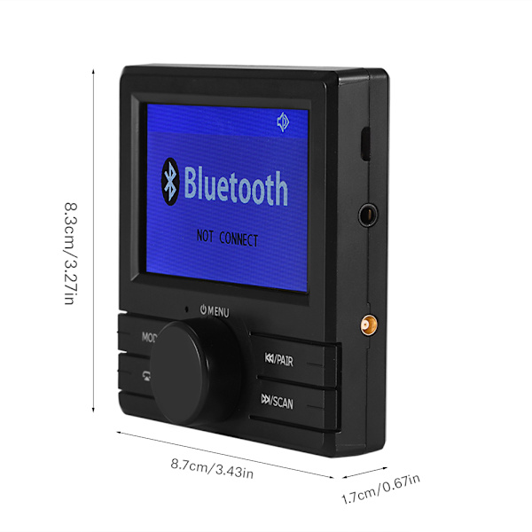 Bilsett Bluetooth Digital Radio DAB DAB+ Audiomottaker FM-sender TFT-skjerm med antenne
