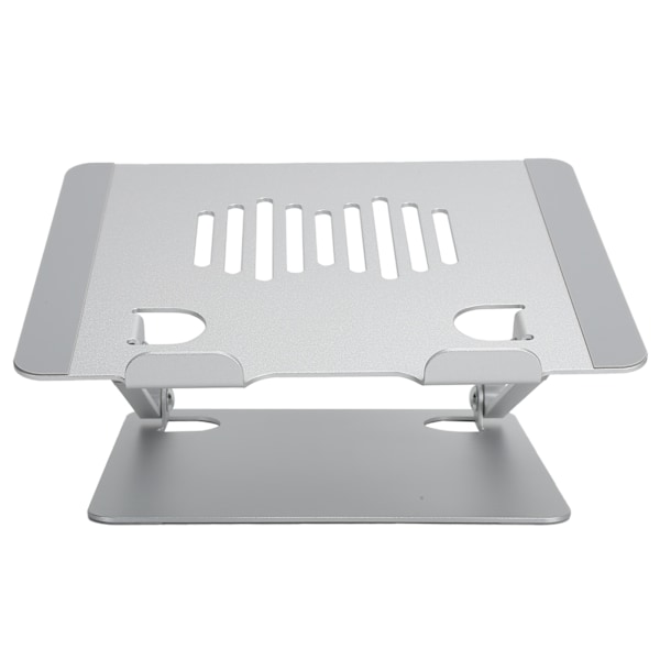 Bærbar computer stand, foldbar, sammenklappelig, bærbar opbevaring i aluminiumlegering, sølv til 11-15,6 tommer