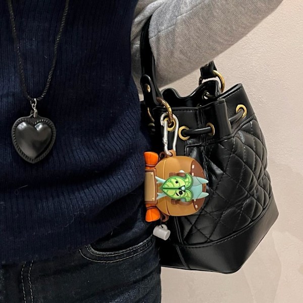 Etui for AirPods 4. generasjon [2024], for Airpods 4 Søtt tegneserie-silikonørepropp-etui med nøkkelring for gutter og jenter