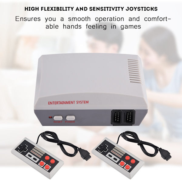 Til Nintendo NES Spilkonsol Underholdningssystem HD AV Output Dual Joysticks
