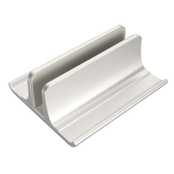 Vertikal bærbar computer stand 3 i 1 aluminiumlegering justerbar størrelse pladsbesparende bærbar computer holder til maksimalt 17,3 tommer bærbar computer sølvfarve