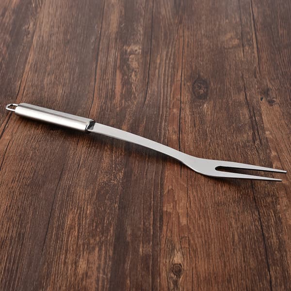 Kødgaffel, 12,2 tommer lang tilberedningsgaffel til køkken, rustfrit stål serveringsgaffel grillgaffel, 1 stk.