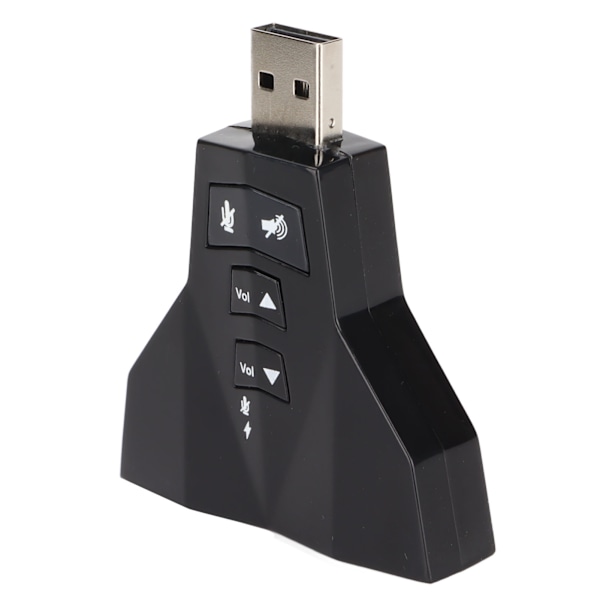 USB-lydkort Virtuel 7.1-kanals Ekstern Stereo-lydadapter til PS4 Bærbar Computer Hovedtelefon
