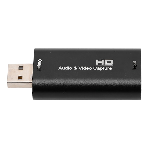 Bärbar videoinspelningskortutrustning HDMI/F till USB/M Maximalt stöd 1080P Svart