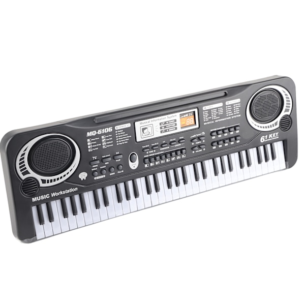 61 Tangenter Keyboard Piano 16 Toner 10 Rytmer 6 Demolåtar Multifunktionell Elektronisk Digital Piano för Barn