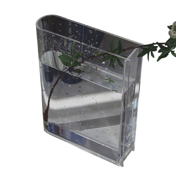 Bokvase for blomster, estetisk rominnredning, kunstnerisk, kulturell smak, dekorativ bokform blomster vase for hjem, soverom, kontor Transparent (Black Characters)