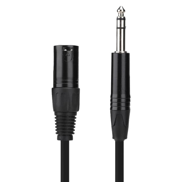 6,35 Stereo Han til XLR Han Lydkonverter Kabelforlænger Adapter Zink Legering Interface 2m