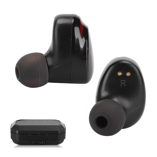 Langattomat urheilukuulokkeet Bluetooth 5.0 Touch TWS -nappikuulokkeet Mini In‑Ear -kuulokkeet F8Musta