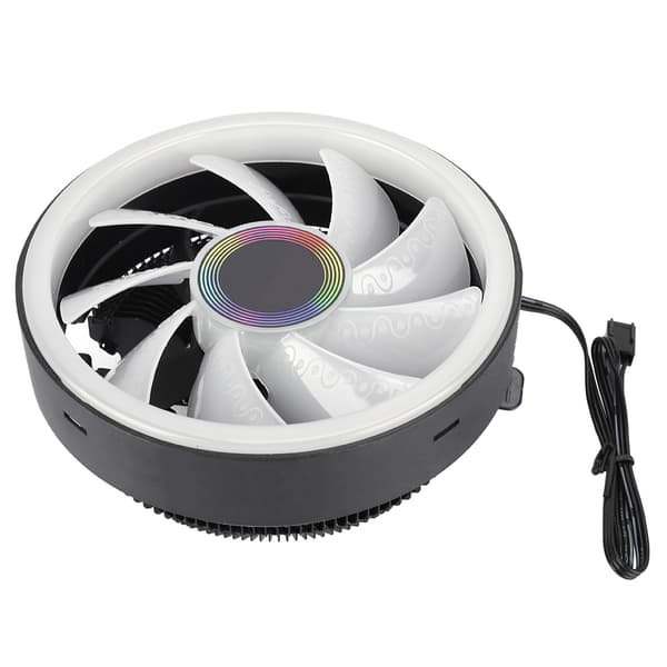 CPU-køler Radiator Farverige RGB-lys 1700RPM Køleventilator til Intel AMD Desktop