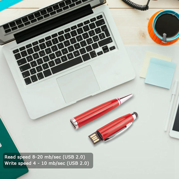 Tre i én multifunktion USB Flash Disk Touch Screen Pen Rød 16G