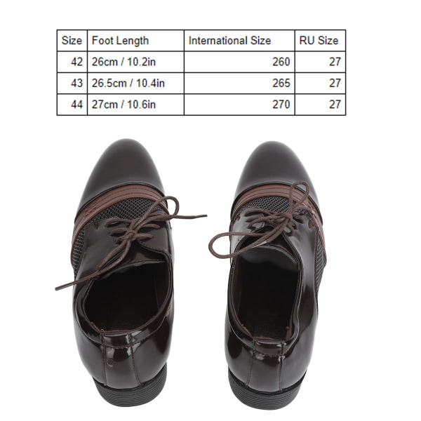 Formelle herresko i PU-læder med snørebånd til forretningsbrug og fritid Brown 44