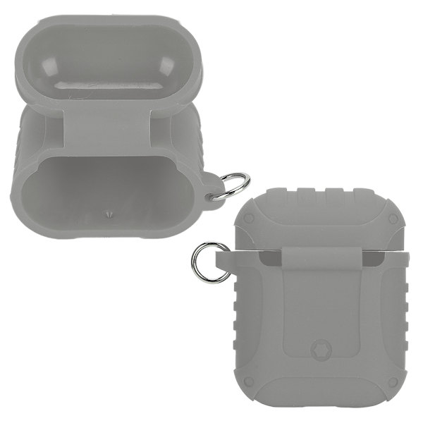 Enkel Bluetooth-hörlurar i affärsstil Laddningsfodral Skyddande fodral för AirPods (Grå)