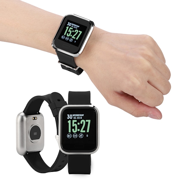 YH3 1,3 tommer Sports Smart Monitor Watch Pulsmåler Blodtryk Vandtæt Armbånd Sort