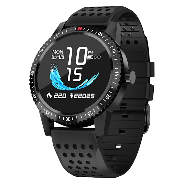 HD-farveskærm Vandtæt Bluetooth Pulsmåler Blodtryks Fitness Smart Armbånd