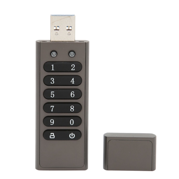 Krypterad USB-enhet Säker krypterad knapp USB3.1 100MByet/s Hög hastighet ​​U Flash-enhet Lösenordsminne 64GB