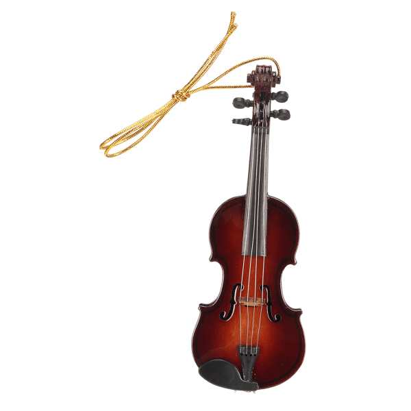 Miniatyr violin hängande prydnad harts miljömässig vacker bärbar mini musikinstrument dekor för gåvor