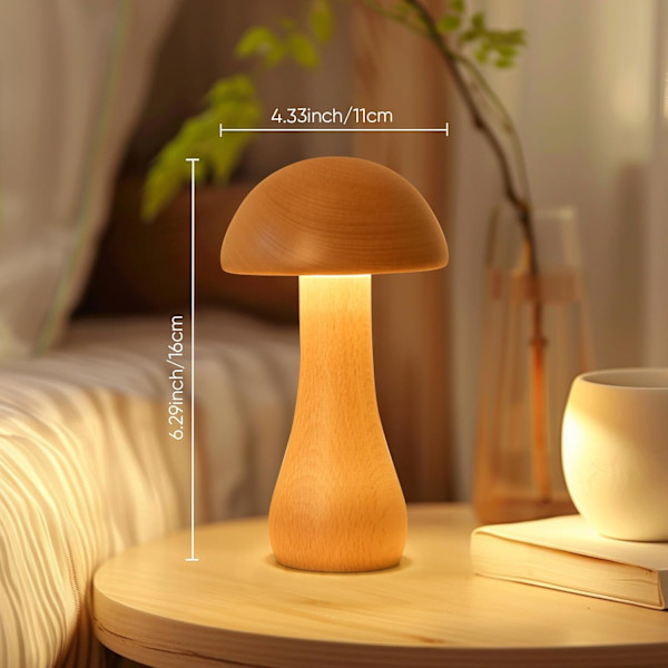 Bærbar Ledningsfri Berøringsschalter Liten Lampe, Oppladbar Batteridrevet Lampe, Trinnløs Dimming, Nattelys for Bursdagsgaver