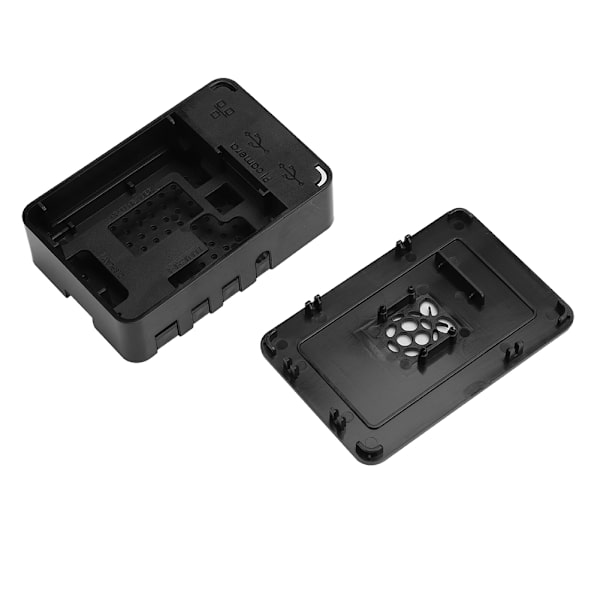 ABS-kabinet V4-boks Strømadapter 3 stk. Kølesæt til Raspberry Pi 4 (sort)
