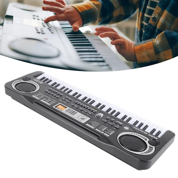 61 Tangenter Keyboard Piano 16 Toner 10 Rytmer 6 Demolåtar Multifunktionell Elektronisk Digital Piano för Barn